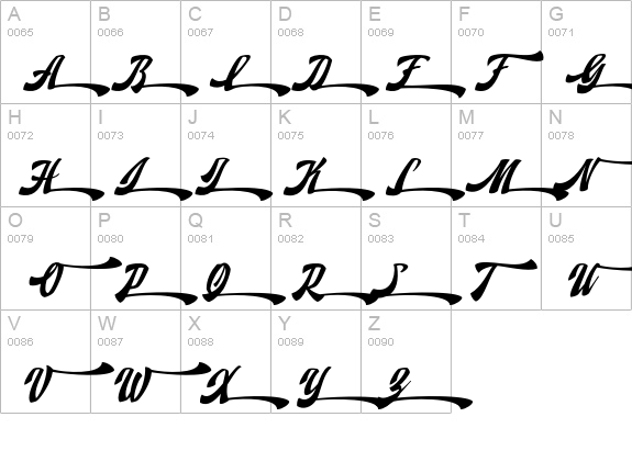 Doedel Alternate 4 Multiple uppercase A-Z preview