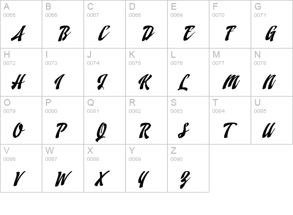 Doedel Pro uppercase A-Z preview