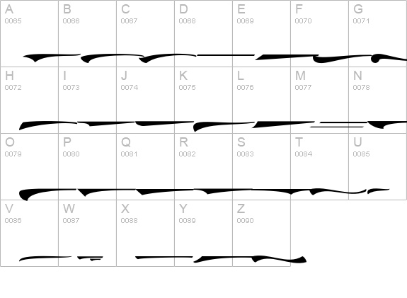 Doedel Swash uppercase A-Z preview