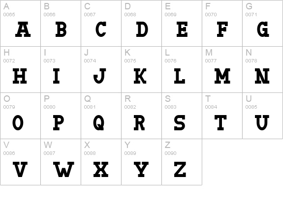 Doergon uppercase A-Z preview
