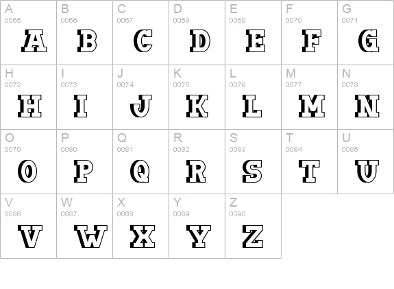 Doergon Shift uppercase A-Z preview