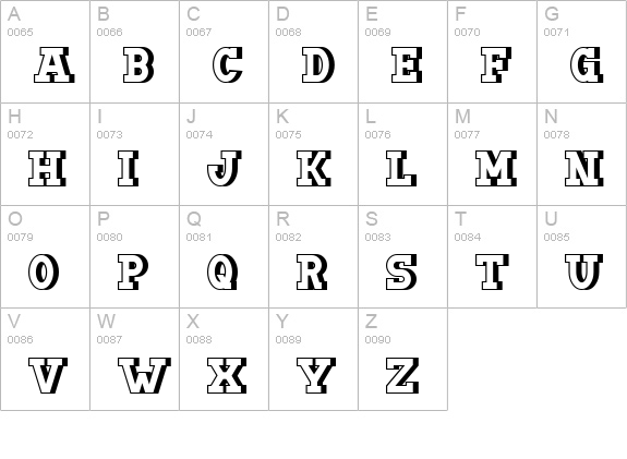 DoergonBackshift uppercase A-Z preview