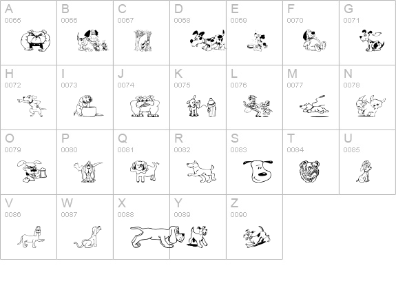 Doggon uppercase A-Z preview