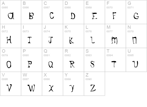 Doghouse Medium uppercase A-Z preview