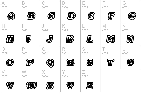 DogmaExtraOutline uppercase A-Z preview