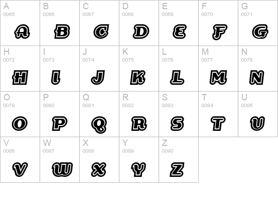 DogmaExtraOutline Regular uppercase A-Z preview