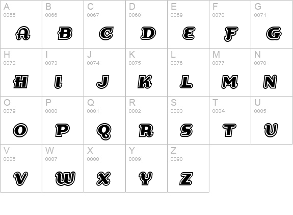 DogmaOutline uppercase A-Z preview