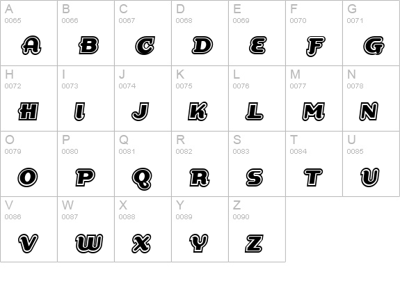 DogmaOutline Regular uppercase A-Z preview