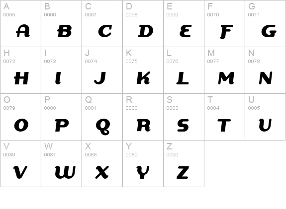 DogmaScriptBold uppercase A-Z preview