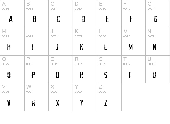Dole uppercase A-Z preview