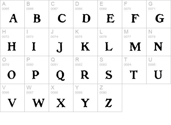 Dolenzo J uppercase A-Z preview