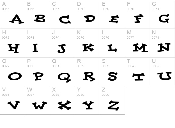 DoloresBlack uppercase A-Z preview