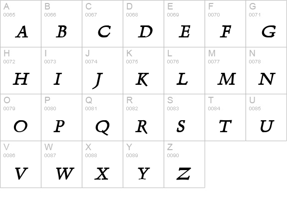 Dolphin Bold Italic uppercase A-Z preview