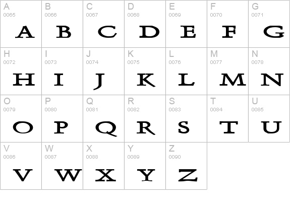 Dolphin Extended Bold uppercase A-Z preview