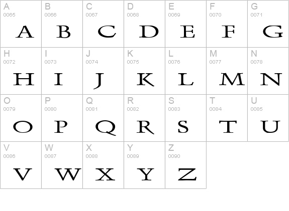Dolphin Extended Normal uppercase A-Z preview