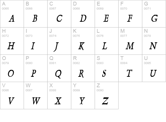 Dolphin Thin Bold Italic uppercase A-Z preview