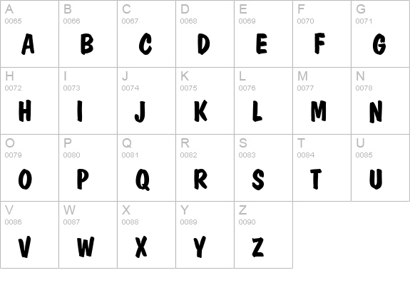 DomCasualD Bold uppercase A-Z preview