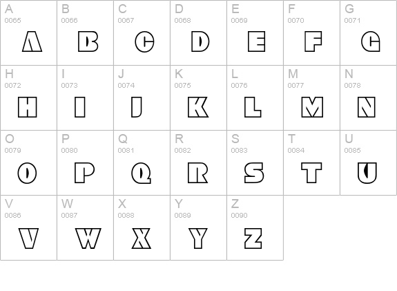 Domino uppercase A-Z preview