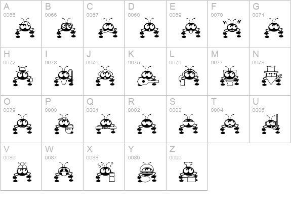 Don't Bug Me JL uppercase A-Z preview