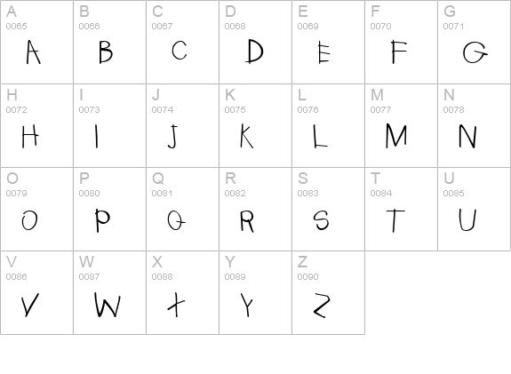 Donald uppercase A-Z preview