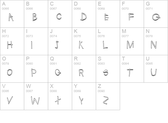 DonaldOpen uppercase A-Z preview