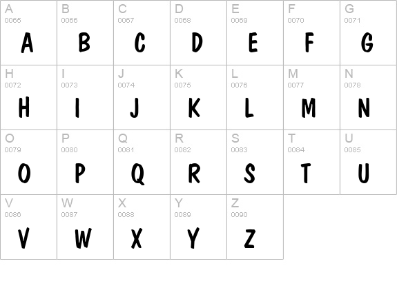 DonCasualSWPlain uppercase A-Z preview