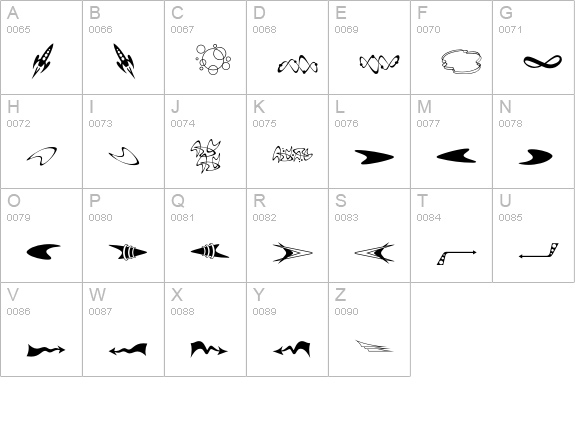Doo-Dads uppercase A-Z preview