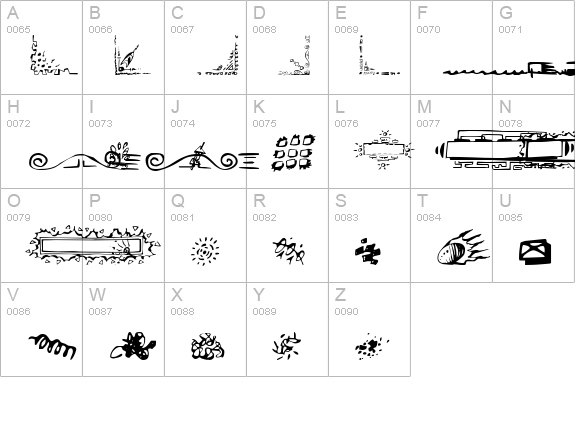 Doodle Art uppercase A-Z preview