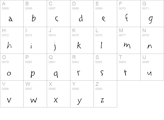 Doodolonomy Fred uppercase A-Z preview