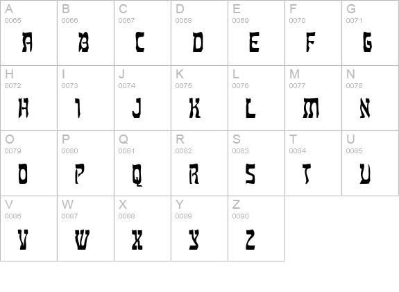 Doolittle uppercase A-Z preview