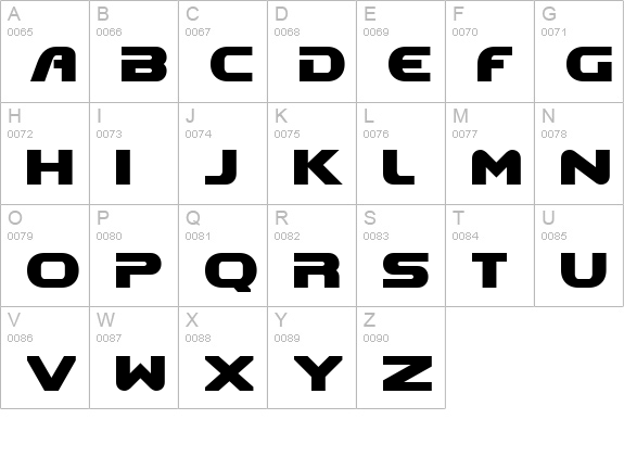 DooM uppercase A-Z preview