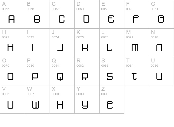 dopenakedfoul uppercase A-Z preview