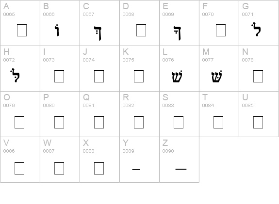 Dor Regular uppercase A-Z preview