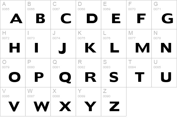 Doric Bold uppercase A-Z preview