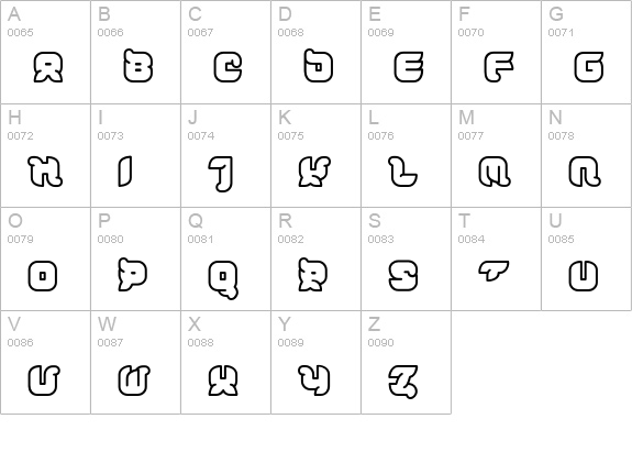 DorisOrange-Juicy-Regular uppercase A-Z preview
