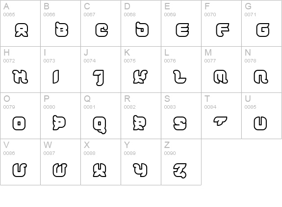DorisOrangeJuicy uppercase A-Z preview