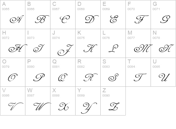 Dorothee uppercase A-Z preview