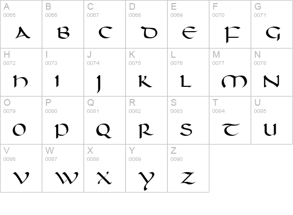 DorovarFLF-Carolus uppercase A-Z preview