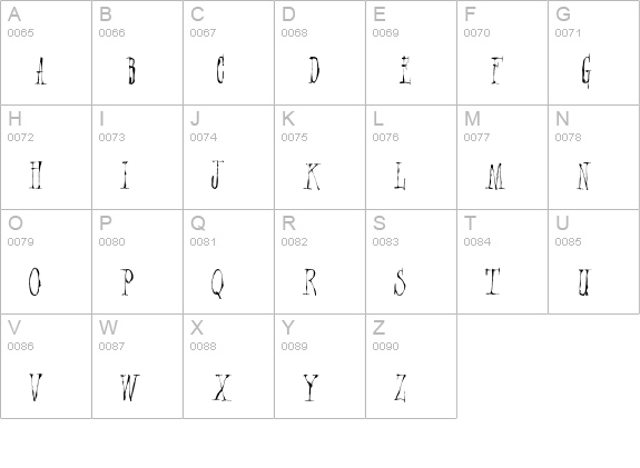 Dosh-Normal uppercase A-Z preview