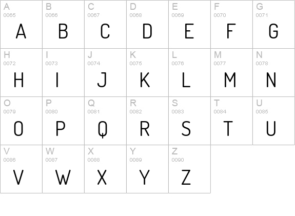 Dosis Book uppercase A-Z preview