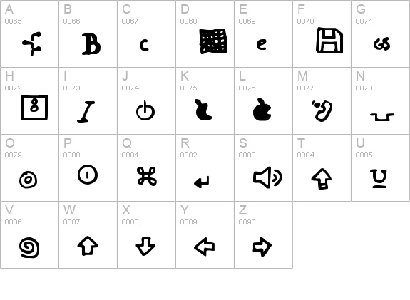 Dot Com uppercase A-Z preview