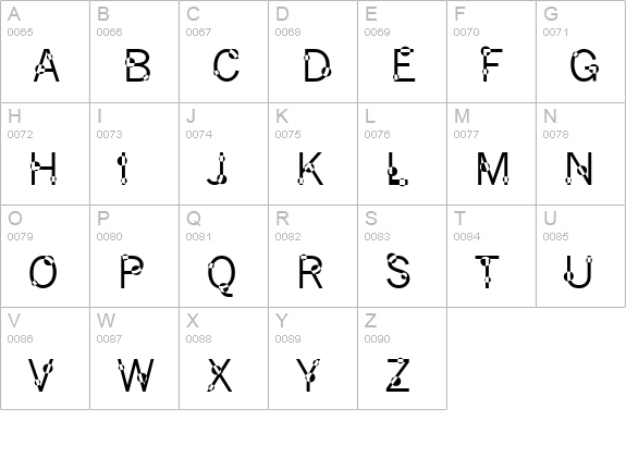 Dot Your Eyes uppercase A-Z preview