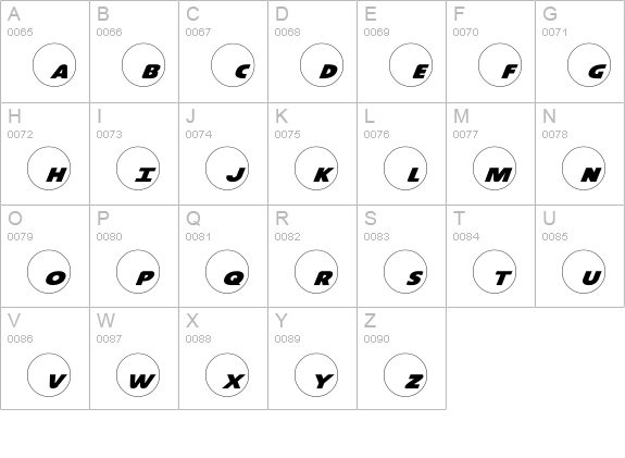 Dot.com Pro uppercase A-Z preview