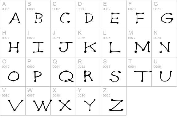 Dot2Dot uppercase A-Z preview