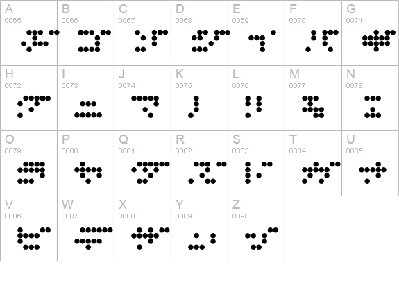 Dotplain uppercase A-Z preview