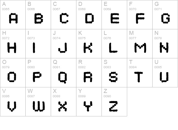 Dots All For Now Dirty JL uppercase A-Z preview