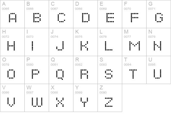 Dots All For Now JL uppercase A-Z preview