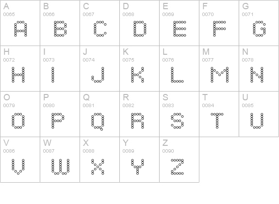 Dots All For Now Open JL uppercase A-Z preview