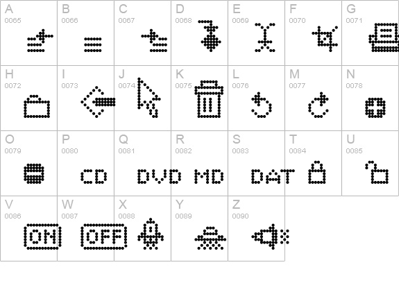 Dotto-One uppercase A-Z preview
