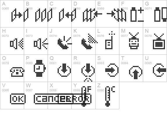 Dotto-Too uppercase A-Z preview